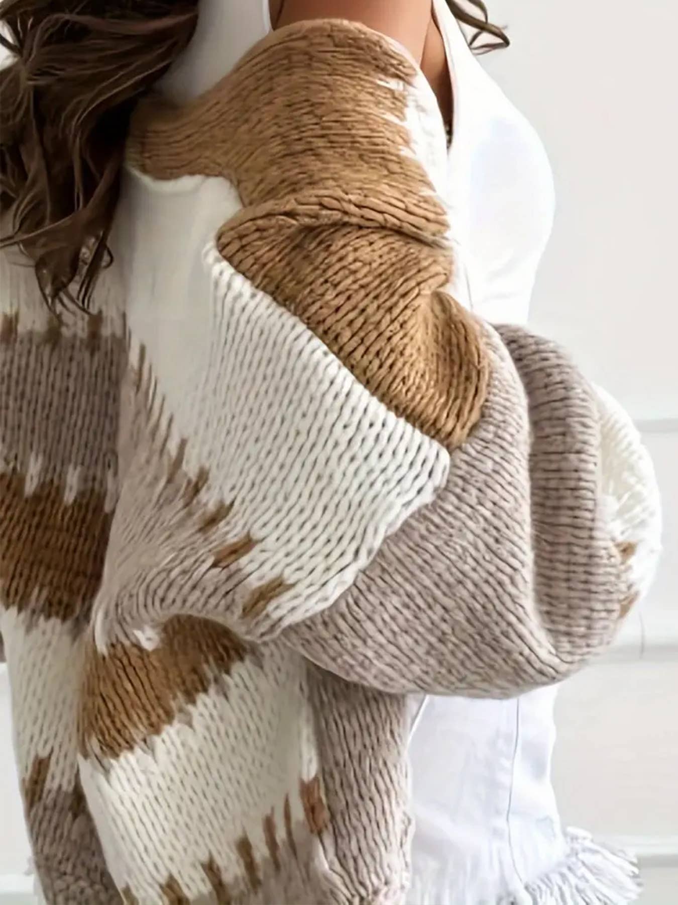 Colorblock Knit Cardigan