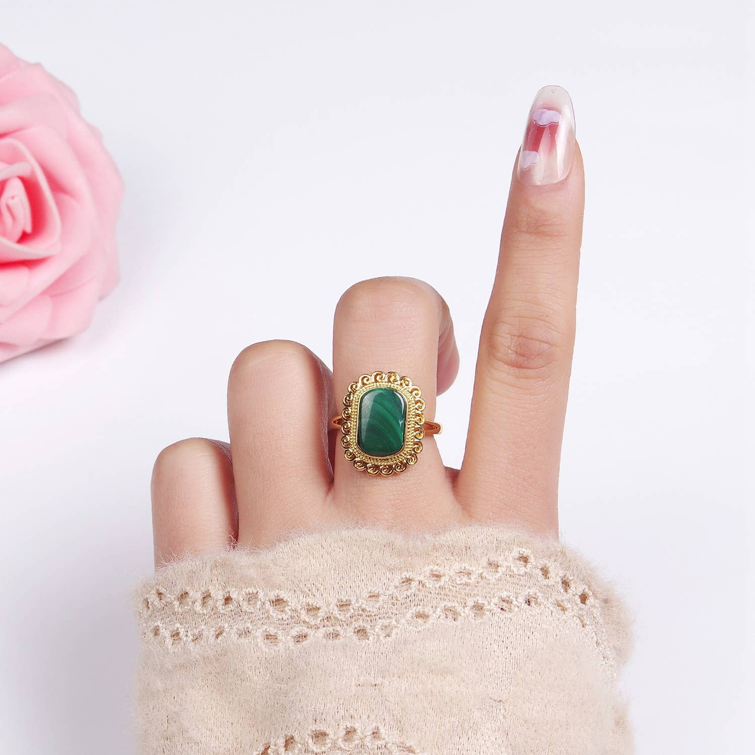 Malachite Statement Ring 🌿✨ (Pre-Order)