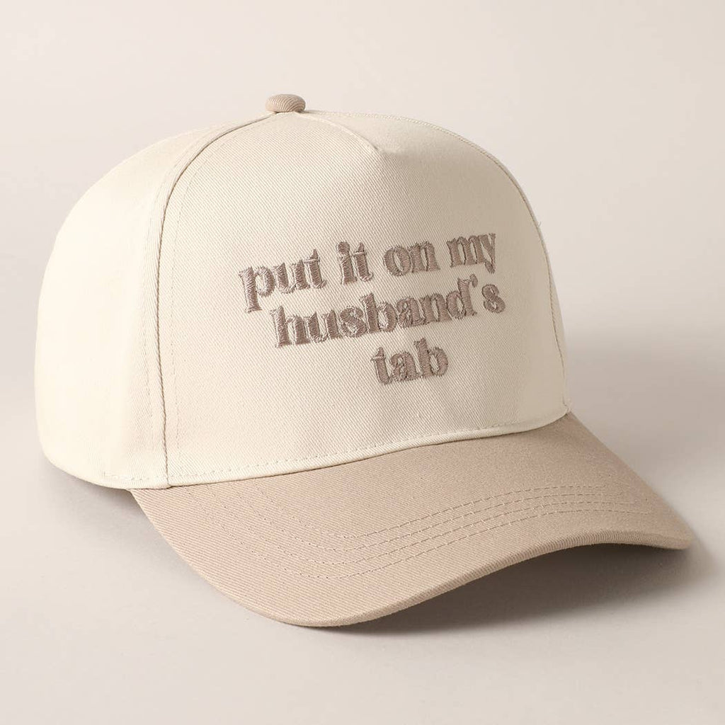 Husband’s Tab Embroidered Cap