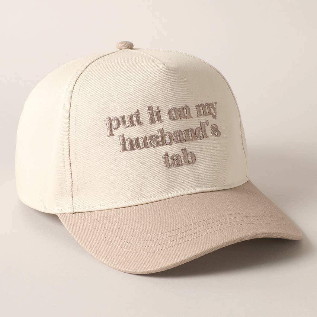 Husband’s Tab Embroidered Cap