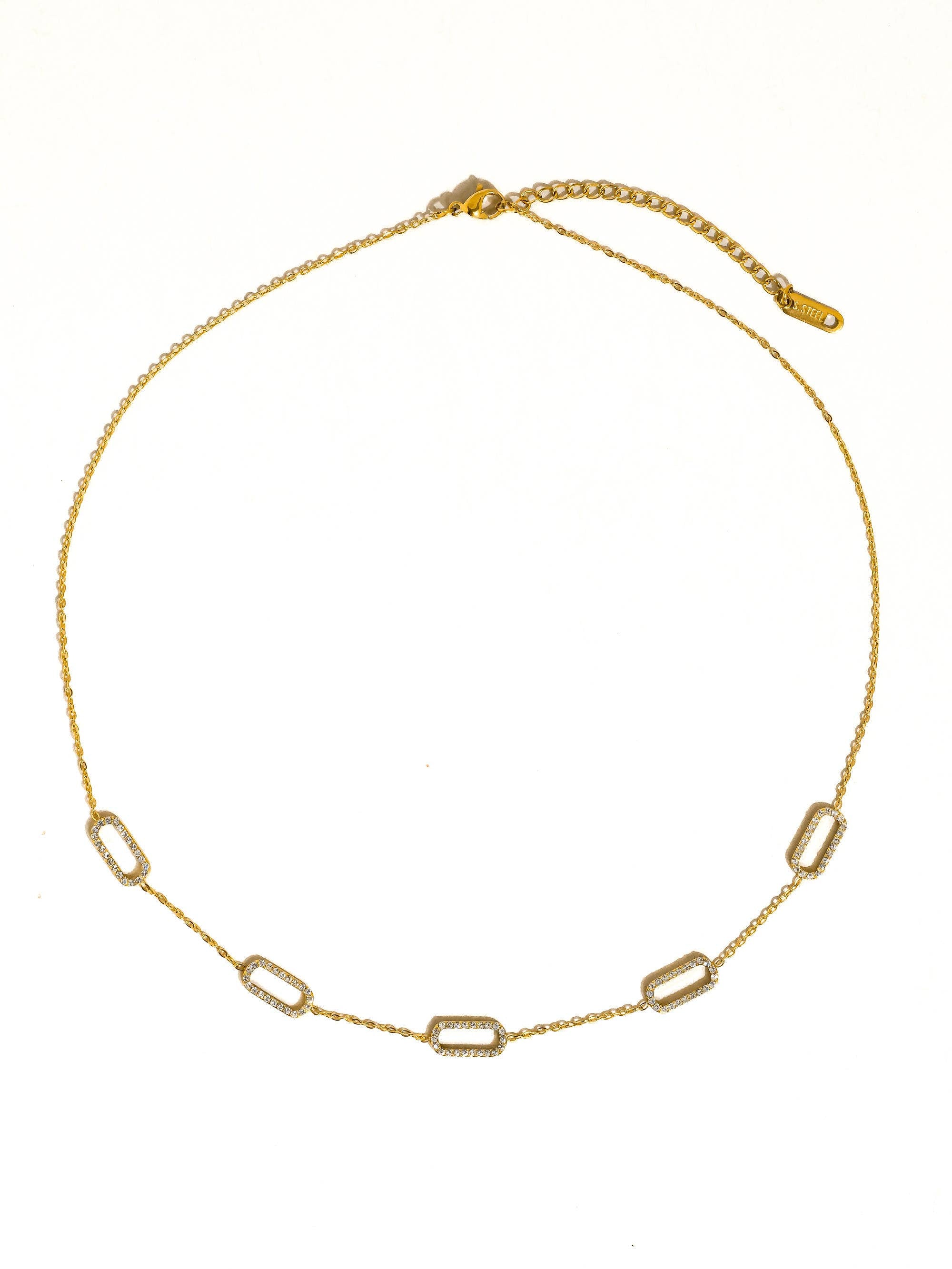 Dainty Geometric Gold Necklace