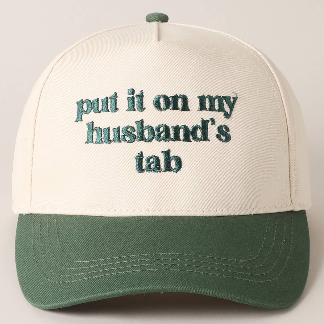 Husband’s Tab Embroidered Cap