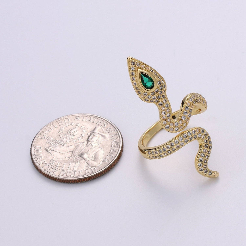 Gold Snake Ring 🐍✨ (Adjustable)