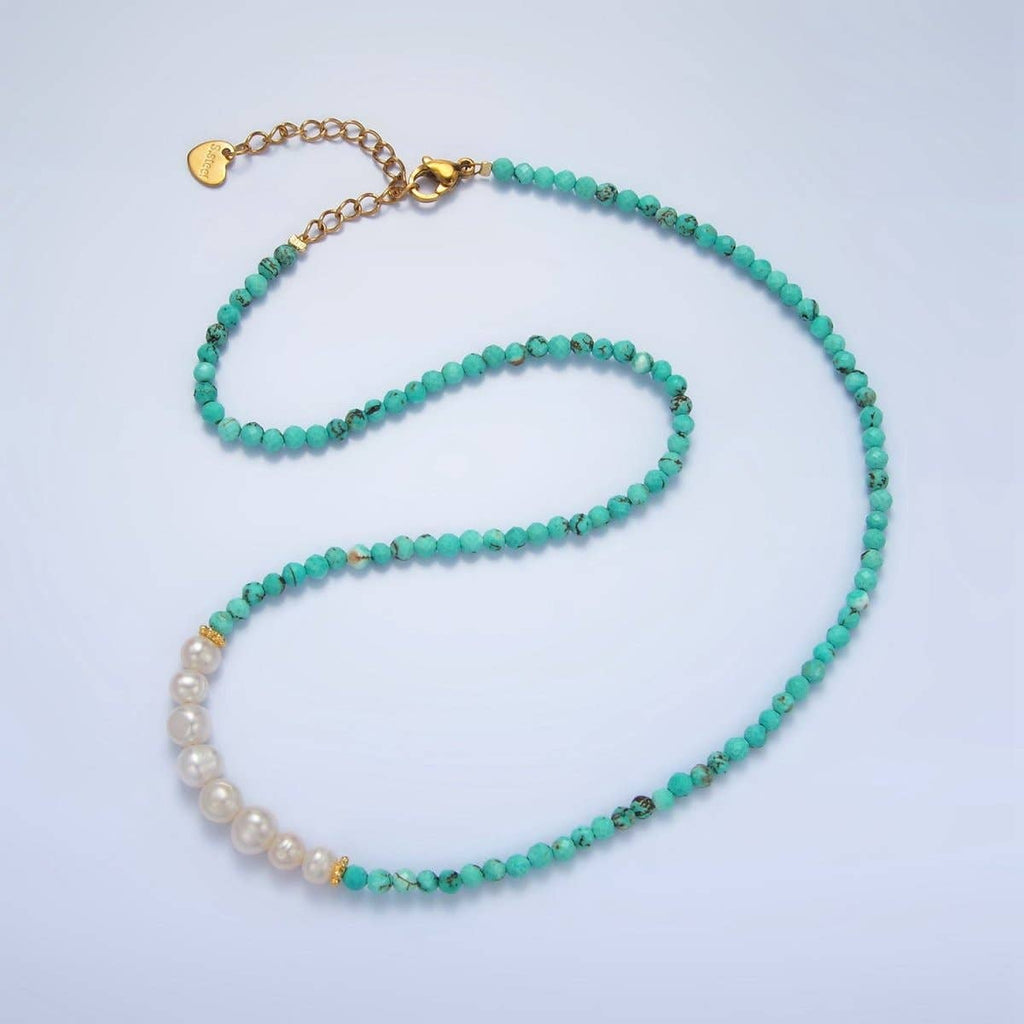 Turquoise + Pearl Choker ✨ (Pre-Order)