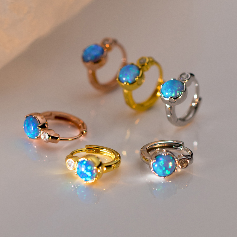 Opal Huggie Earrings (Pre-Order)
