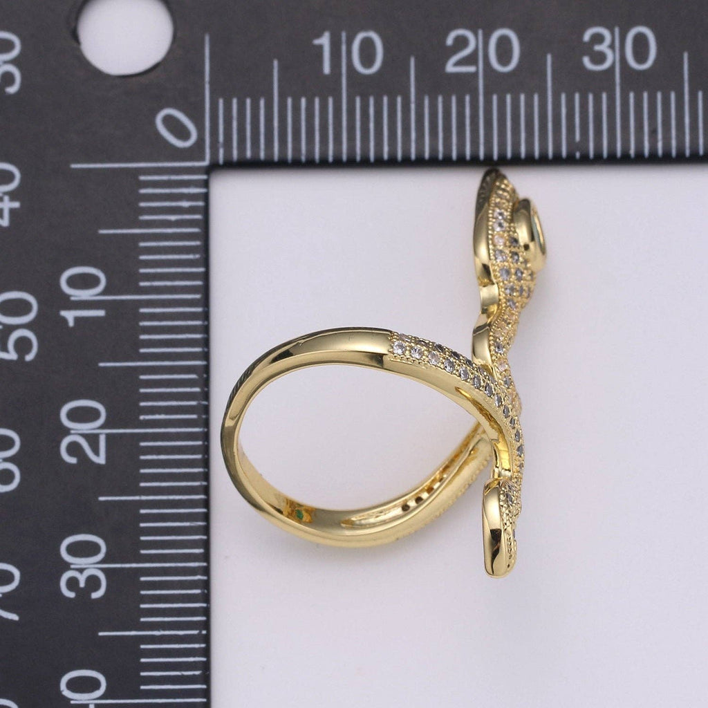 Gold Snake Ring 🐍✨ (Adjustable)