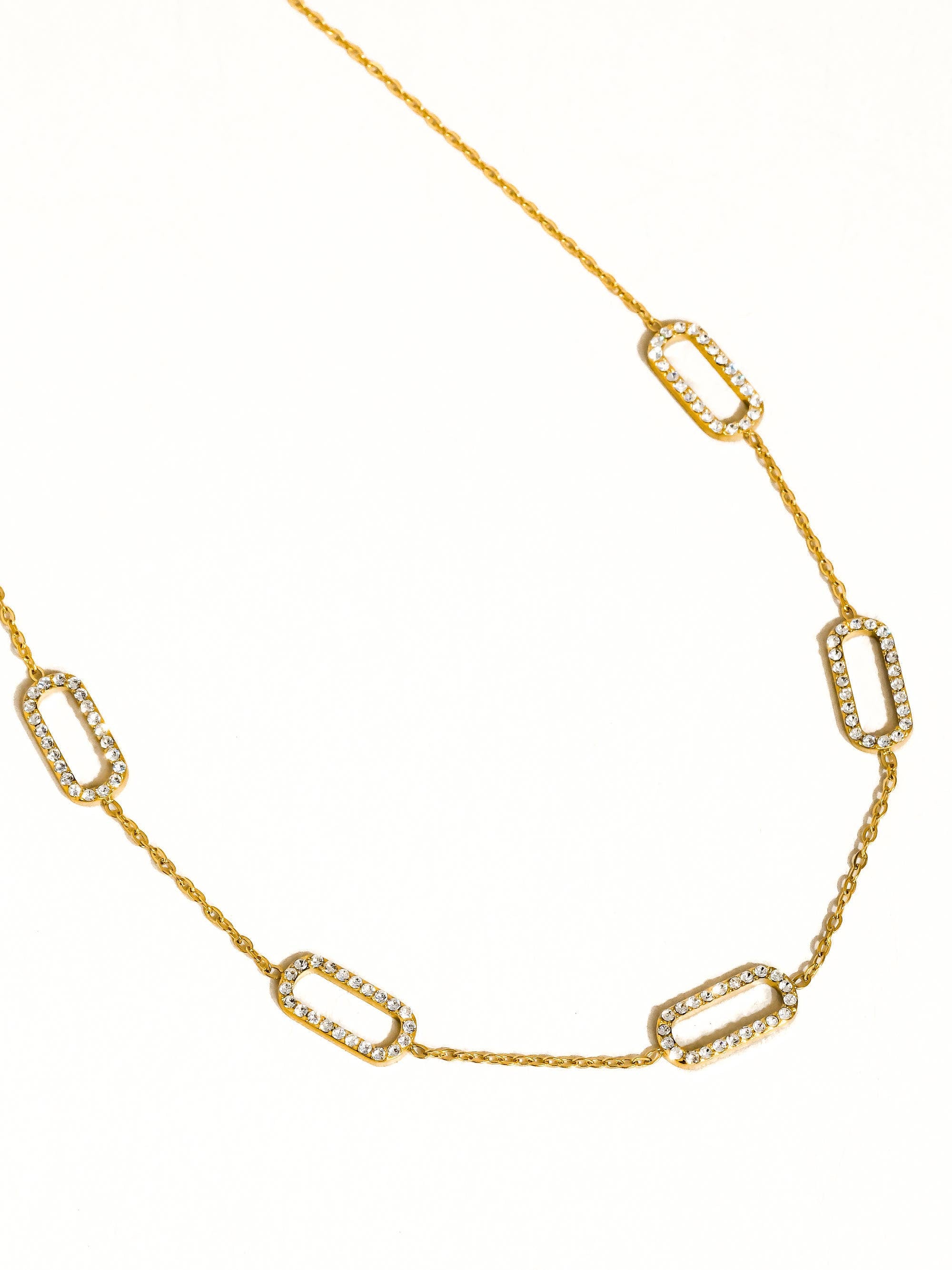 Dainty Geometric Gold Necklace