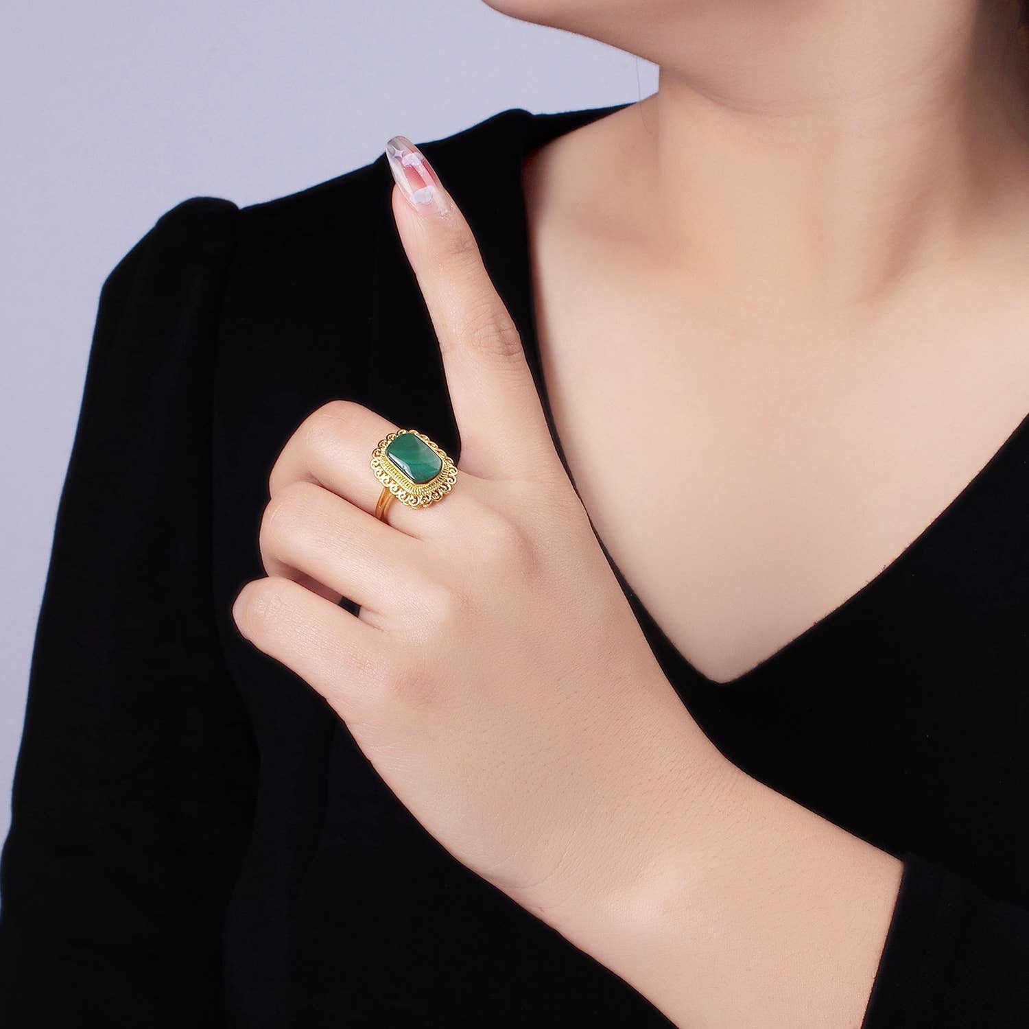 Malachite Statement Ring 🌿✨ (Pre-Order)