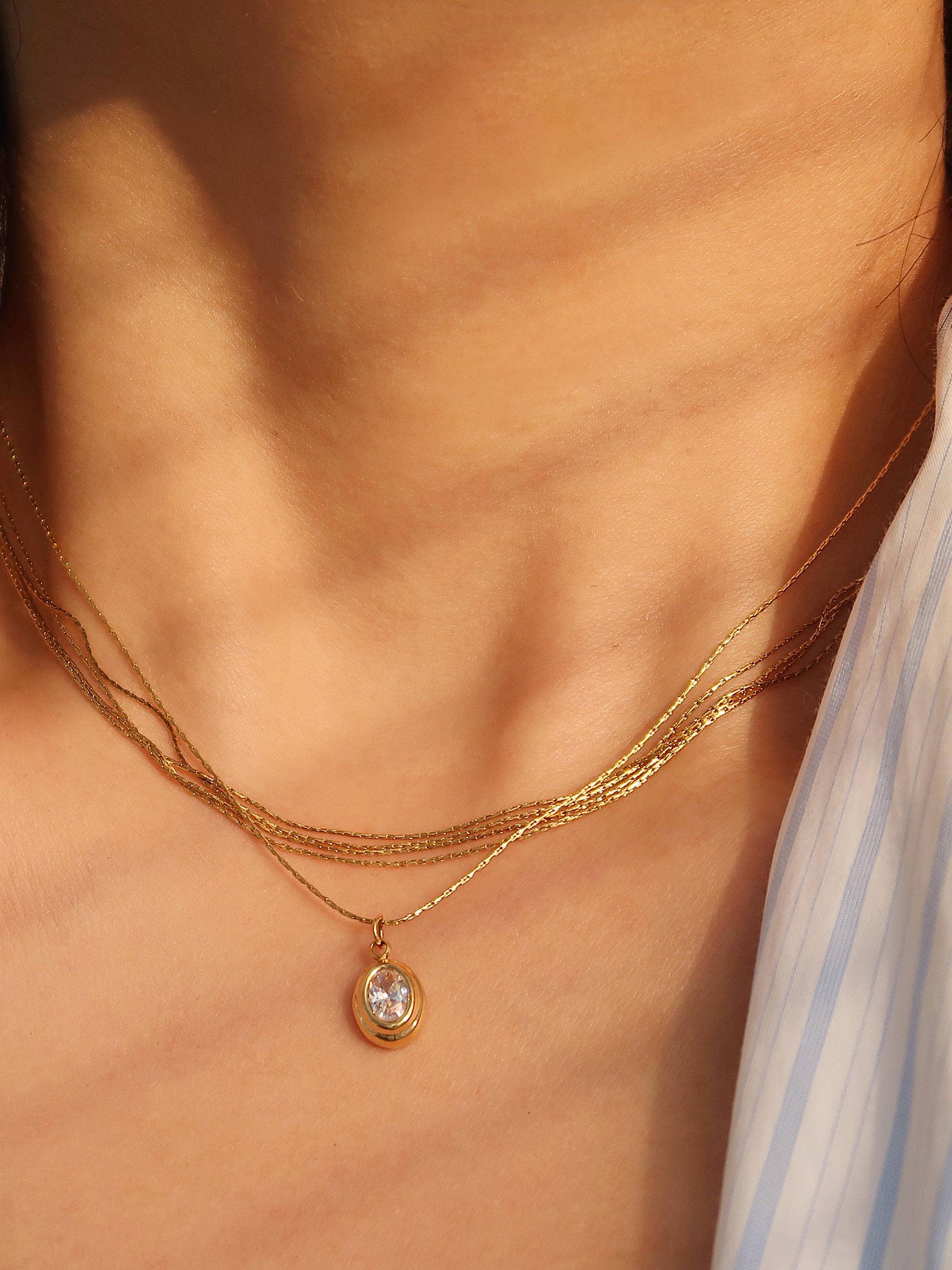 Radiance Stone Gold Necklace