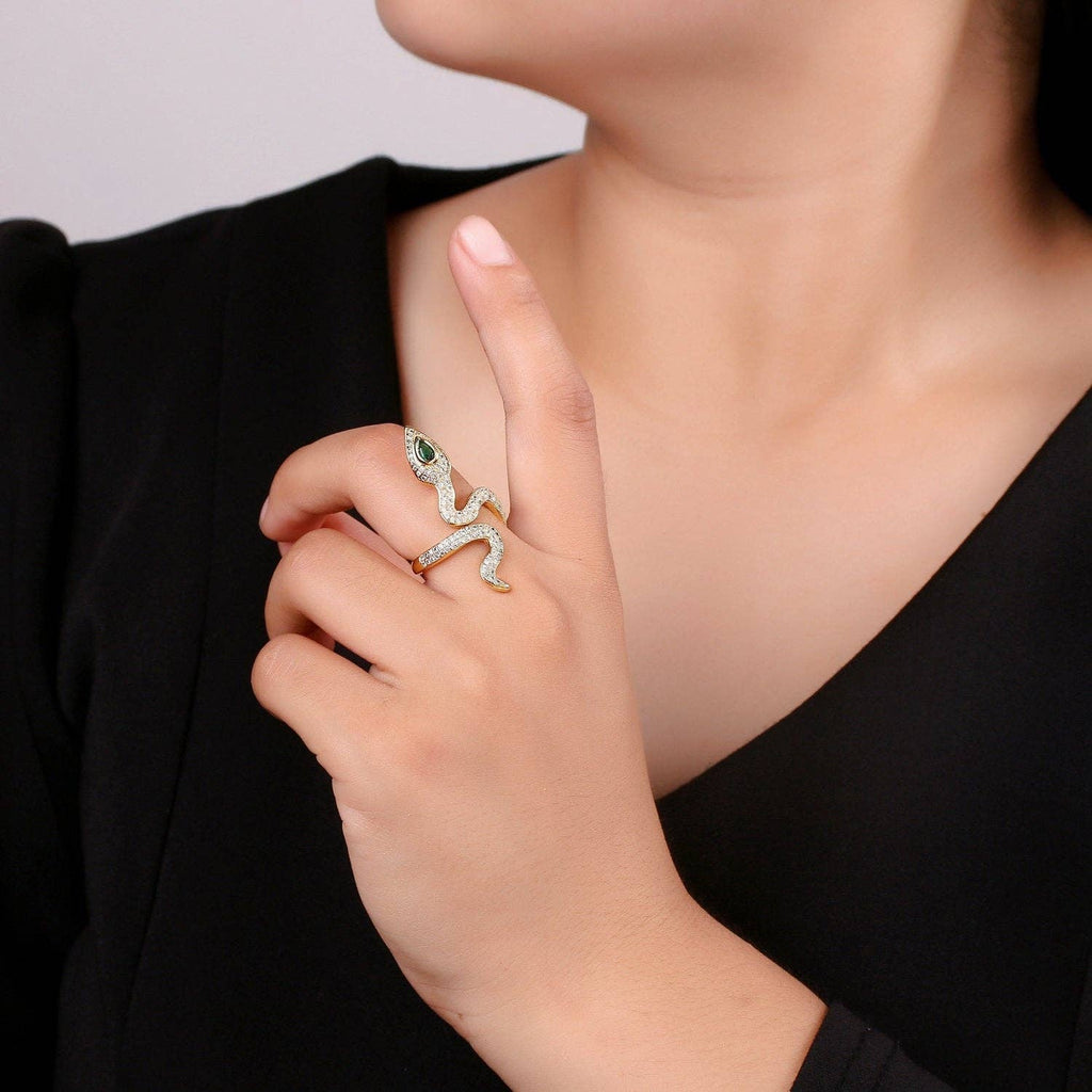Gold Snake Ring 🐍✨ (Adjustable)