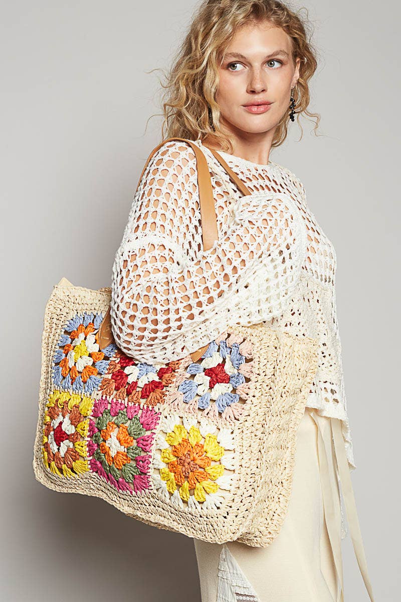 Crochet Squares Tote Bag