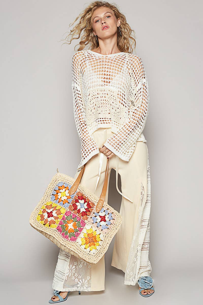 Crochet Squares Tote Bag