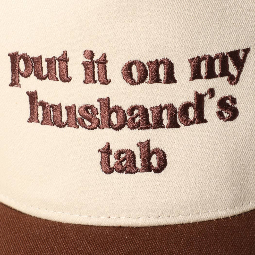 Husband’s Tab Embroidered Cap
