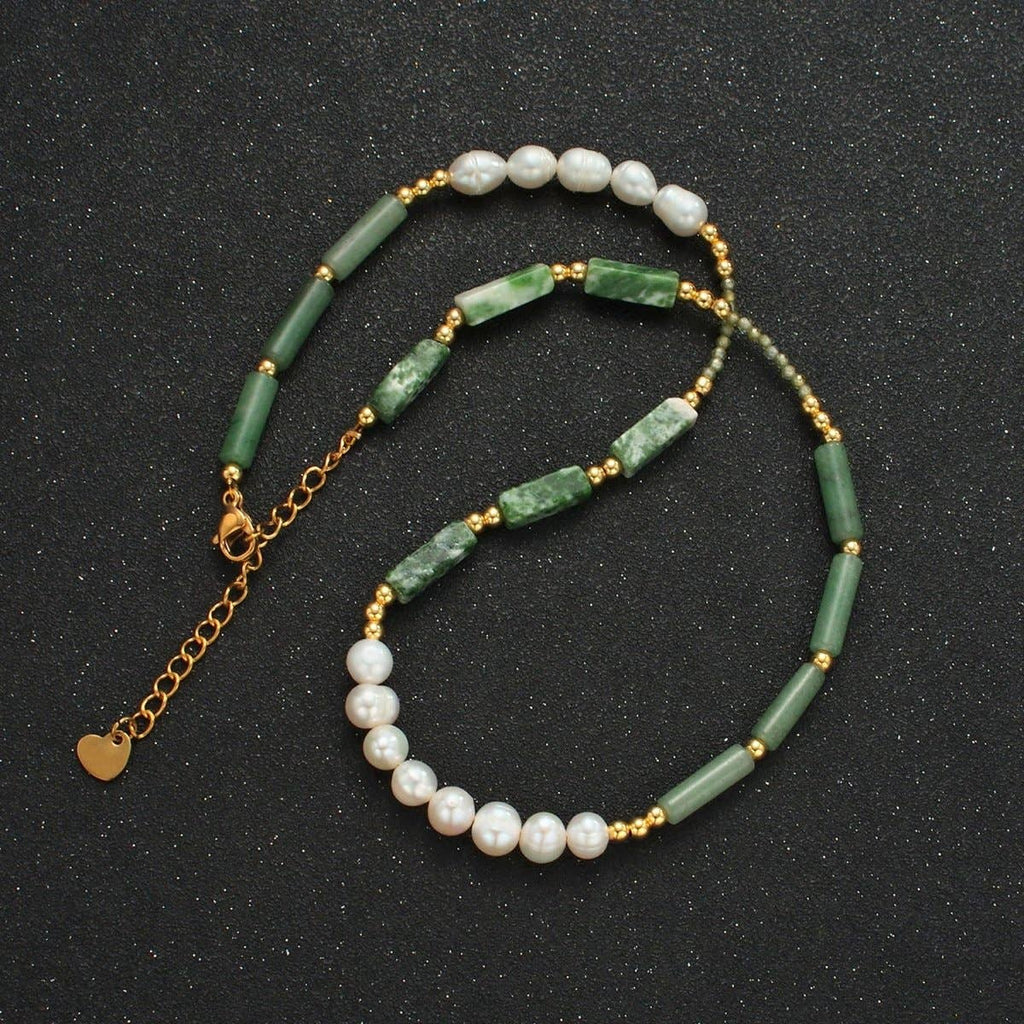 Jade & Pearl Energy Necklace ✨ (Pre-Order)