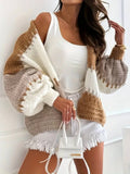 Colorblock Knit Cardigan