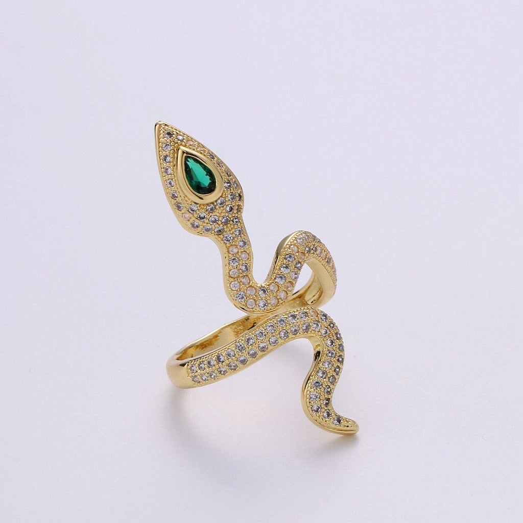 Gold Snake Ring 🐍✨ (Adjustable)