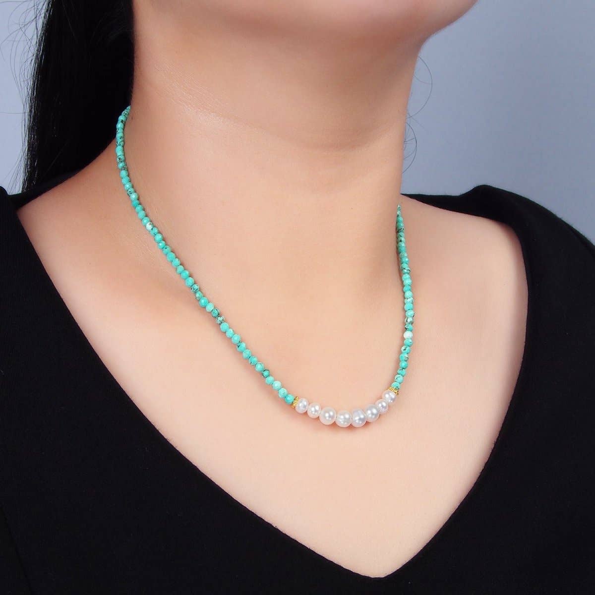 Turquoise + Pearl Choker ✨ (Pre-Order)