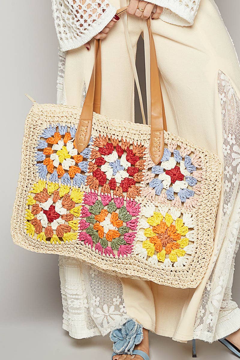 Crochet Squares Tote Bag