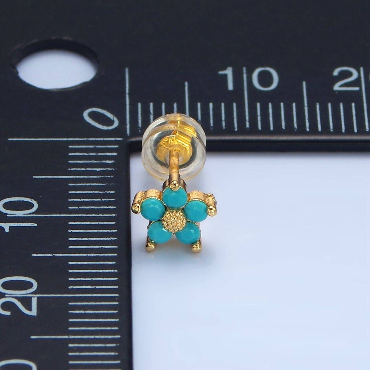 Turquoise Bloom Studs