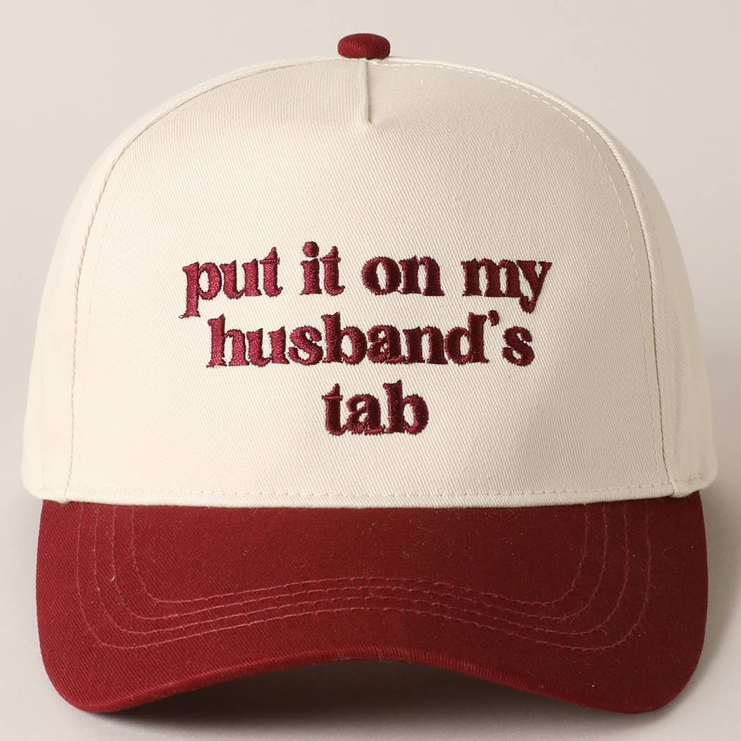 Husband’s Tab Embroidered Cap