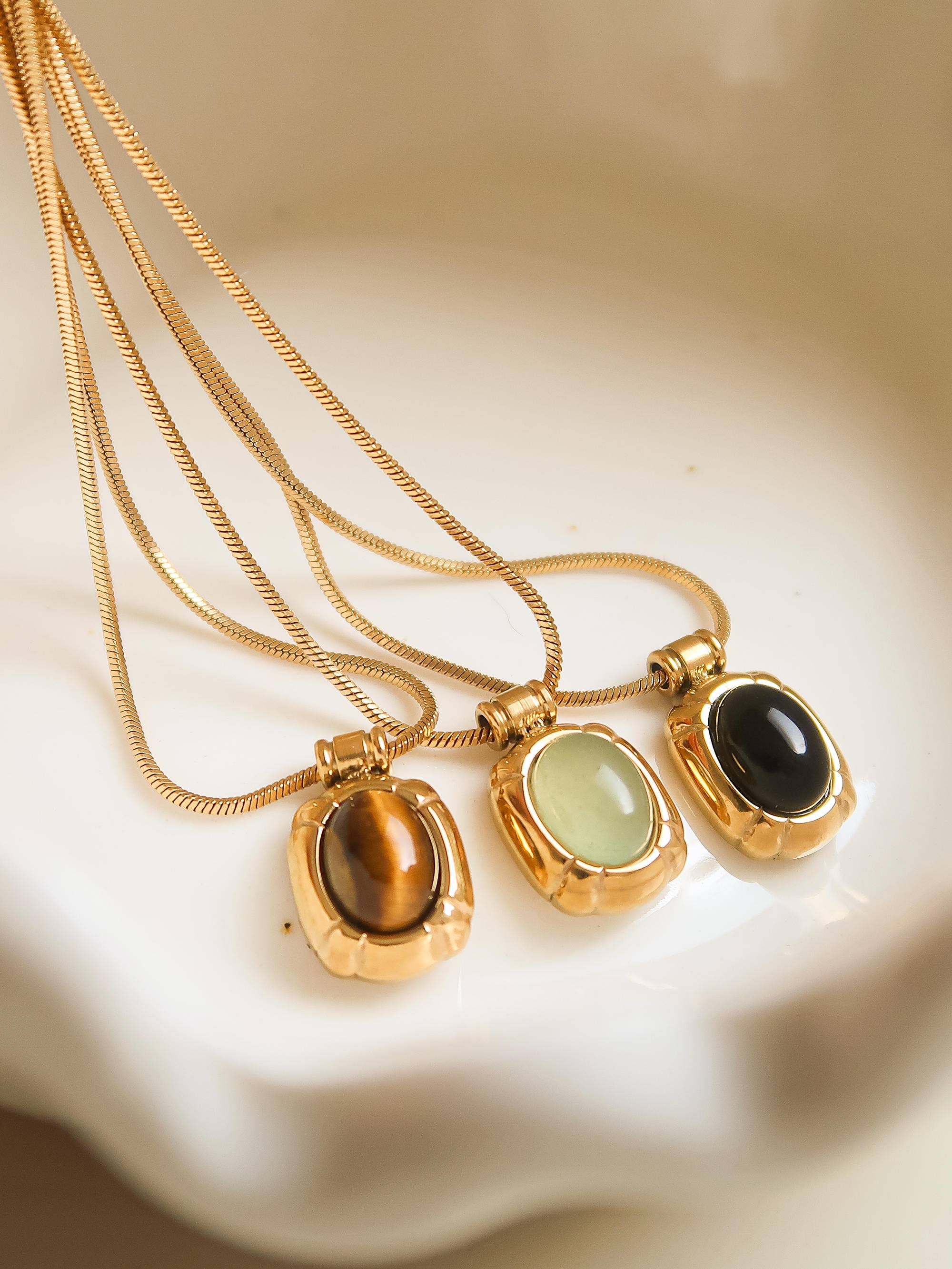 Sacred Stone Gold Necklace