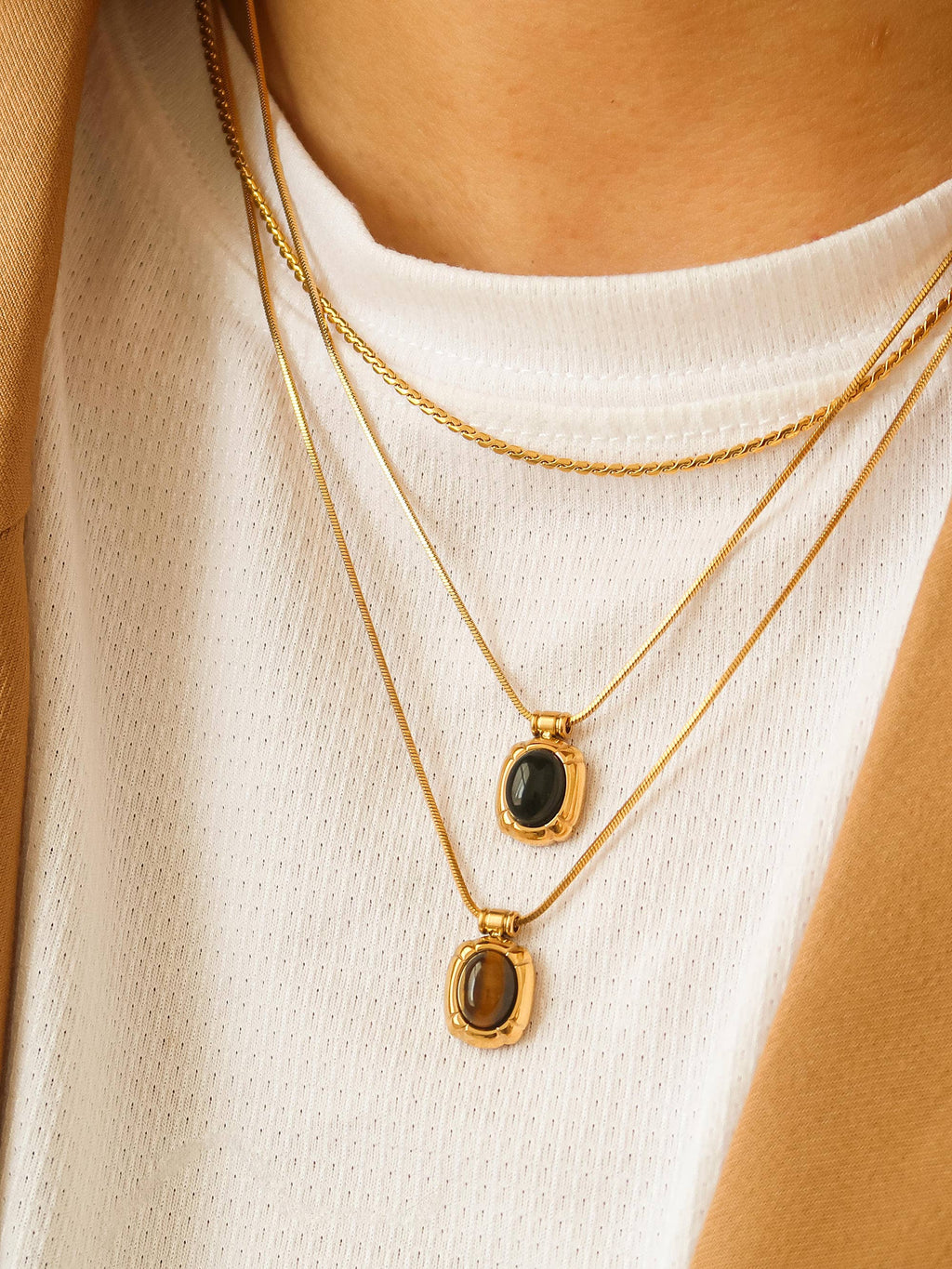 Sacred Stone Gold Necklace