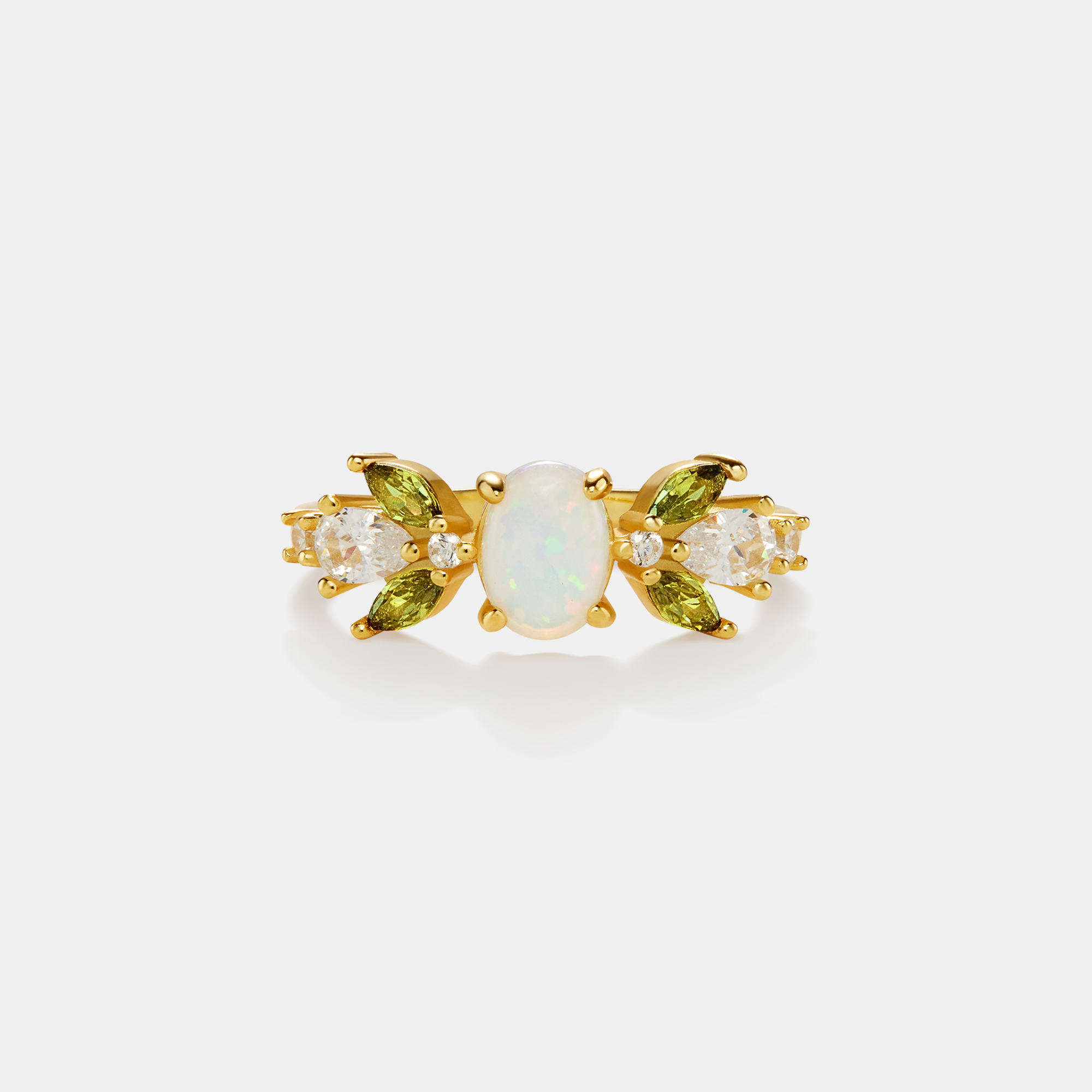Opal Olive Ring 🌿✨ (Pre-Order)